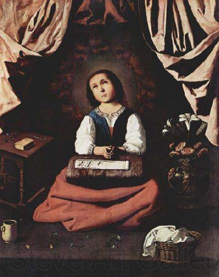 Francisco de Zurbaran The Young Virgin Germany oil painting art